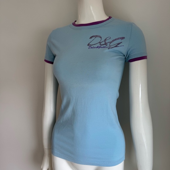 Authentic light blue dolce&gabbana D&G graphic tshirt - Picture 3 of 7